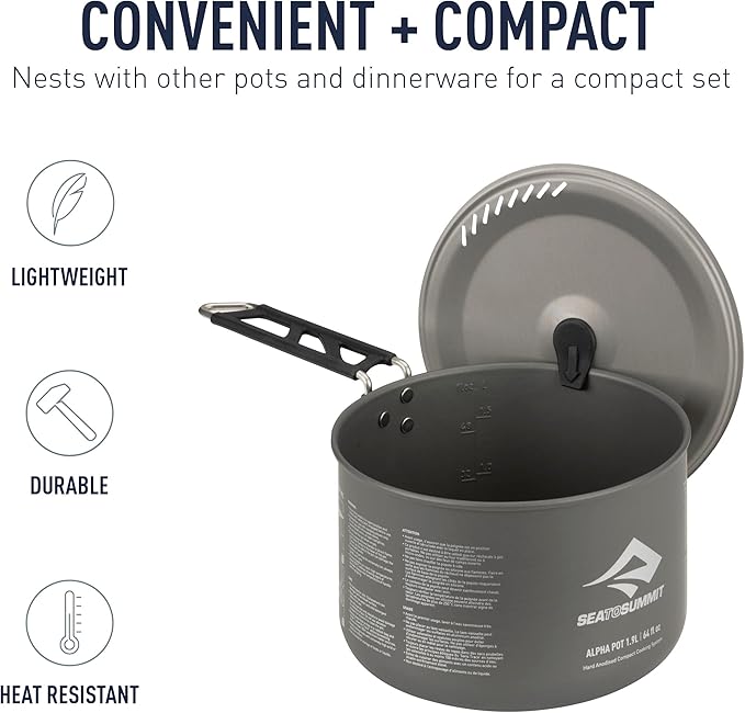 Sea to Summit Alpha Lightweight Aluminum Camping Cook Pot