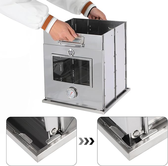 REDCAMP Foldable Camping Oven with 3 Tier Grill, Stainless Steel Oven for Propane Stove Baking BBQ Outdoor Cooking