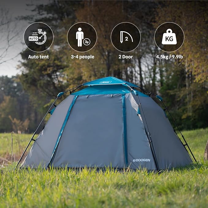 Instant Tents for Camping, 2-3 Person Pop Up Camping Tent, 60s Easy Setup Waterproof Dome Tent for Camping Beach Outdoor Travel
