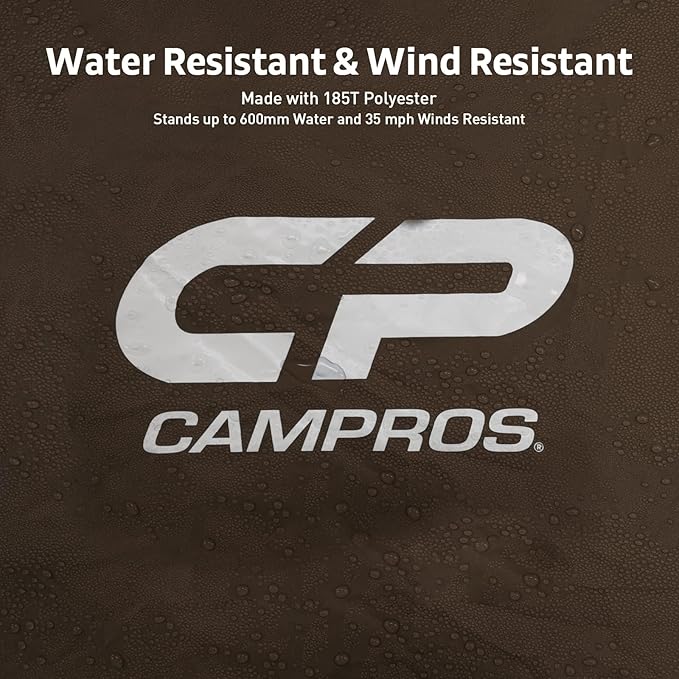 CAMPROS CP Tents for Camping 6 Person Waterproof Windproof Double Layer Family Camping Tent, Easy Setup Dome Tent with Large Mesh Windows & Wider Door for Outdoor Camping & Hiking
