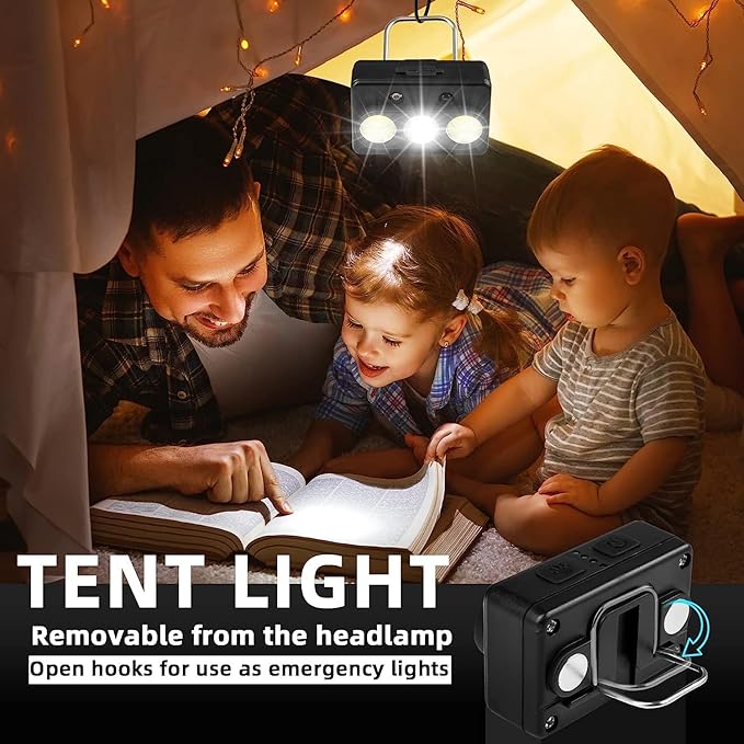 Minsk Rechargeable Headlamp, 2 Pack Headlamps for Adults, Head Lamps Outdoor LED Rechargeable, Waterproof LED Headlamp Flashlight with Motion Sensor and Magnetic Base for Hiking and Running