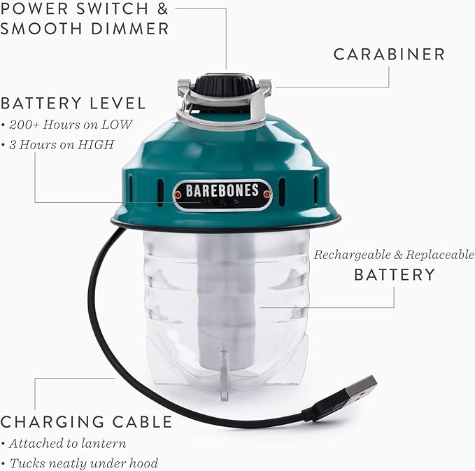 Barebones Living Beacon Rechargeable Camping Lantern Smooth