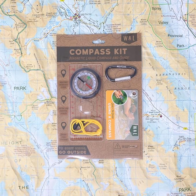 Magnetic Liquid Compass Kit Orienteering Compass Hiking Backpacking Camping Navigations Compass | Scouting Compass for Kids