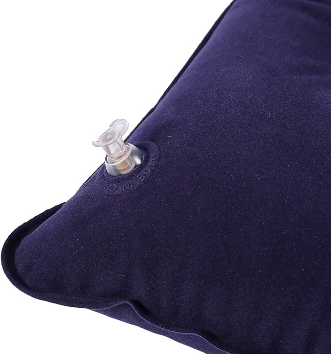Dioche Portable Air Inflation Pillow, Soft PVC Pillow for Outdoor Travel Camping Hiking Sleeping