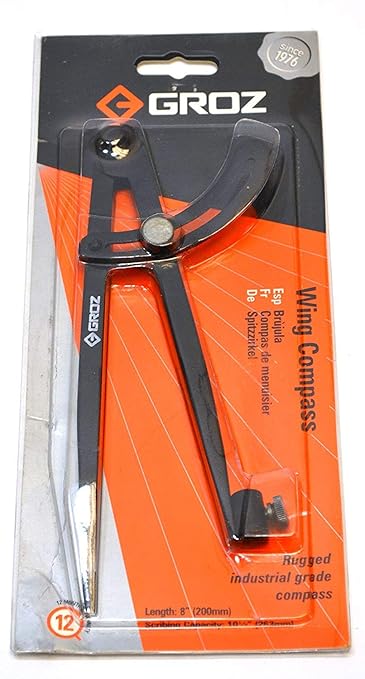 Groz 01551 8" Wing Compass, powder coated finish