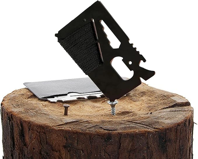 14 in 1 Beer Opener Survival Card Tool,Credit Card Sized Wallet Multitools Gift for Men & Gadgets Tactical Survival Tools (5 pack)