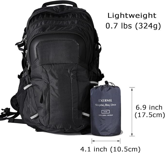 100% Cotton Sleeping Bag Liner with Full Length Zipper on 3 Sides; Single/Double Adult Sleep Sack for Travel & Camping, Multifunctional Travel Sheets (Unzipped 87”x87”) for Hotel, Lightweight