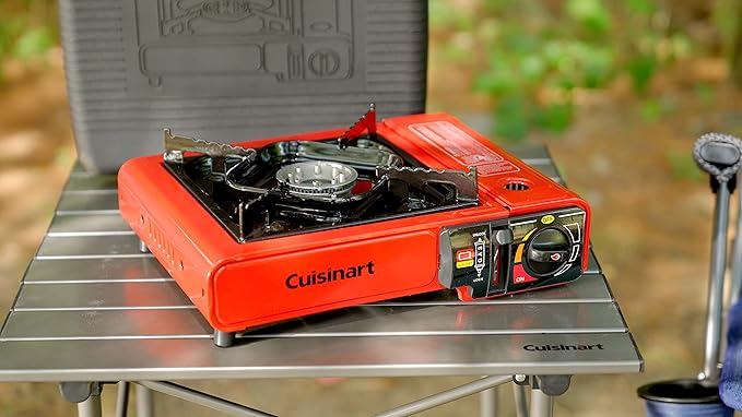 Cuisinart CGG-1050 Portable Butane Camping Stove with Carrying Case - 8,000 BTU Burner - Perfect for Camping and Tailgating 13.4" x 10.9" x 4.35"