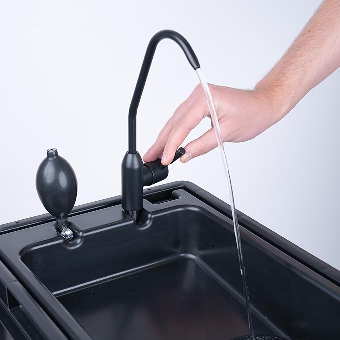 BOXIO - Wash: Portable Sink - Convenient Camping Sink Solution! Compact with Unique Design, Separate Canister, Lightweight Mobile Sink for Garden/Camping/Outdoor Events/Gatherings/Worksite/RV/Indoor