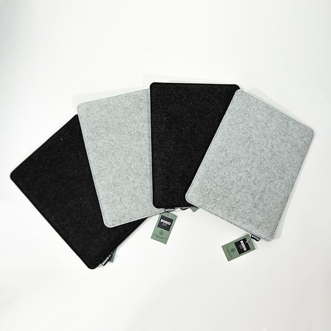 BOXIO - Sit: 4 Pieces - Seat Cushion Felt - Toilet Wash Accessories - Camping Accessories - Eurobox Wash Accessories - Felt Cushion Chair Cushion & Chair Pad - Separating Toilet Camping Comfort