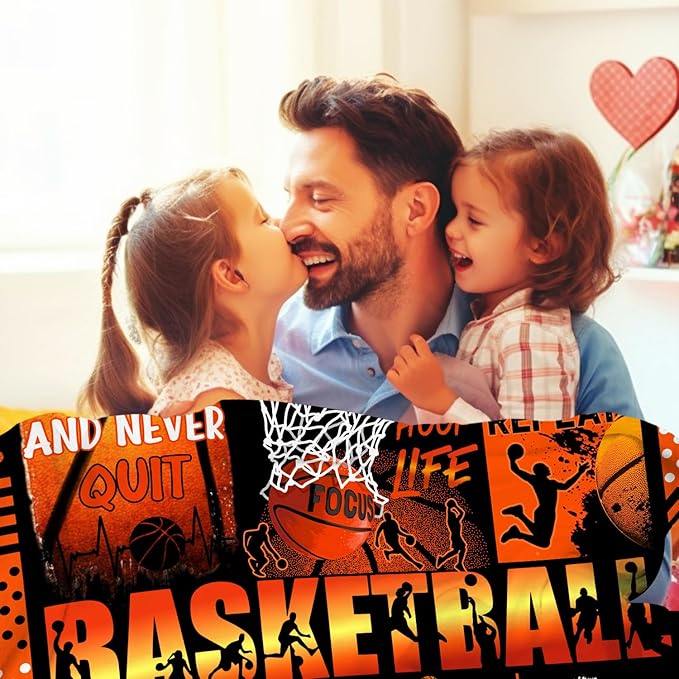 Basketball Blanket for Girls Boys Team,Super Warm Basketball Throw Blankets Bed Bedding Sofa Basketball Gifts for Adults Women Men Basketball Lovers 80"x60"