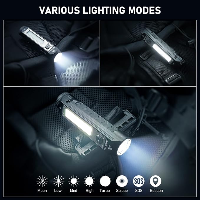 Rechargeable Flashlights High Lumens, Sofirn IF23 4000lm Super Bright Flashlight, EDC Flashlight, Led Flashlight, Emergency Flashlights for Home, RGB Magnetic Flashlight