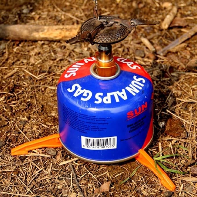 Fuel Can Stabilizer for Camping Stoves,Mini Foldable Outdoor Camping Hiking Cooking Gas Tank Stove Stand Cartridge Canister Tripod