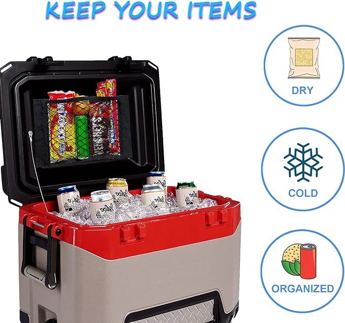 2 Pack Cooler Storage Nets for Dry Storage and Organization Cooler Organizer Camping Cooler Accessories Durable and Resilient