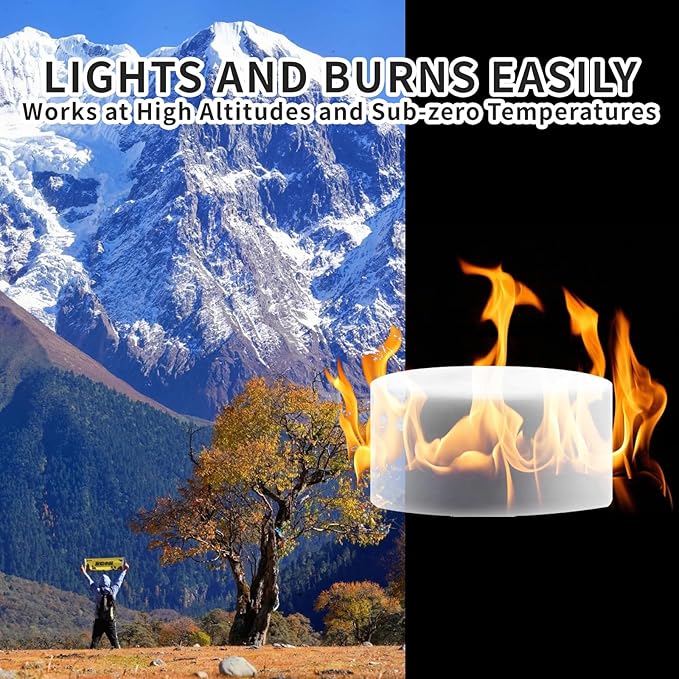 Solid Fuel Tablets Fire Starters for Fireplace, for Indoor and Outdoor use, for Campfires, BBQ, Fire Starters for Grill and Wood Stove - Firelighters