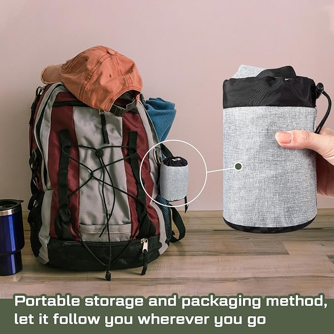 Suzile 4 Pcs Camping Pillows with Removable Cover Sleeping Lightweight Inflatable Pillows Washable Backpacking Pillow with 4 Pcs Carry Bags for Neck Lumbar Support Camping Hiking Backpacking Travel