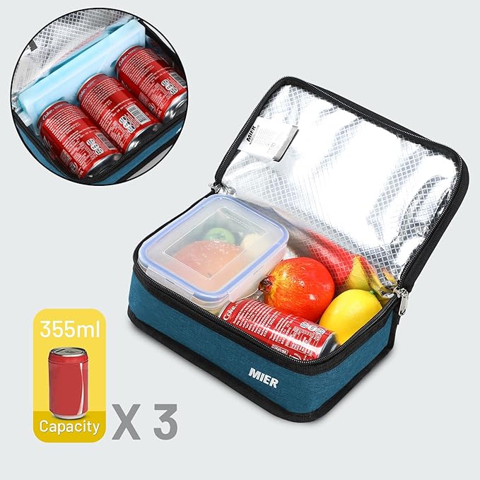 MIER Portable Thermal Insulated Cooler Bag Mini Lunch Bag for Kids, Ocean Depths
