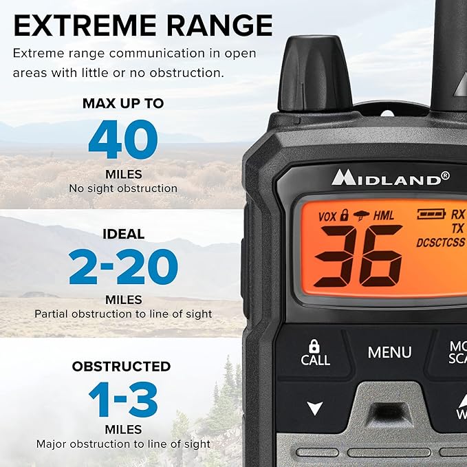 Midland T290VP4 High Powered GMRS Two Way Radios