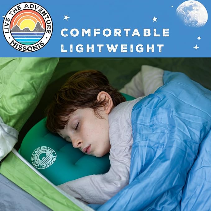 Inflatable pillow, lightweight, compact, compressible, waterproof, comfortable for sleeping while backpacking, hiking, traveling outdoor adventure. (Black)
