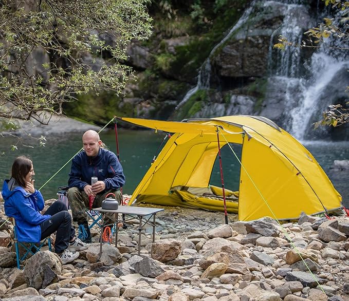 KAZOO 2/4 Person Camping Tent Outdoor Waterproof Family Large Tents 2/4 People Easy Setup Tent with Porch Double Layer