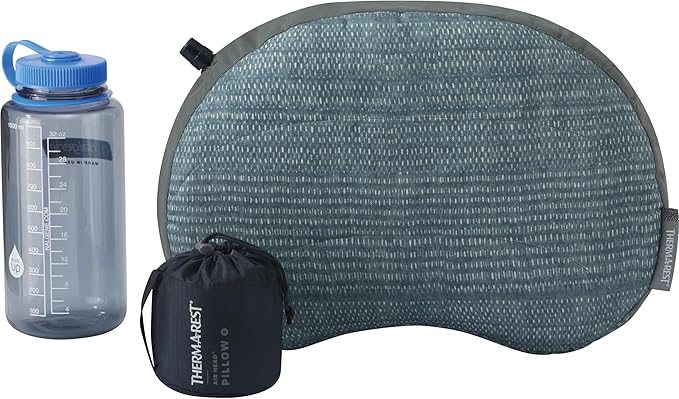 Therm-a-Rest Airhead Camping and Travel Pillow, Regular-11 x 15.5 Inches, Blue Woven