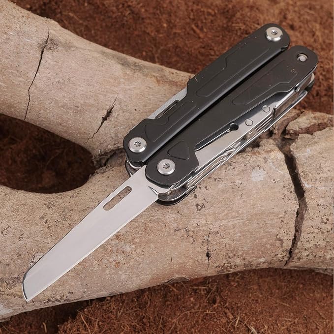 Multitool Pliers Pocket Knife Camping Tool Hiking Gear 17 in 1 Multi Tool,Foldable Stainless Steel Multi-Plier Multi-tool for Survival, Camping, Hunting, Fishing, Hiking