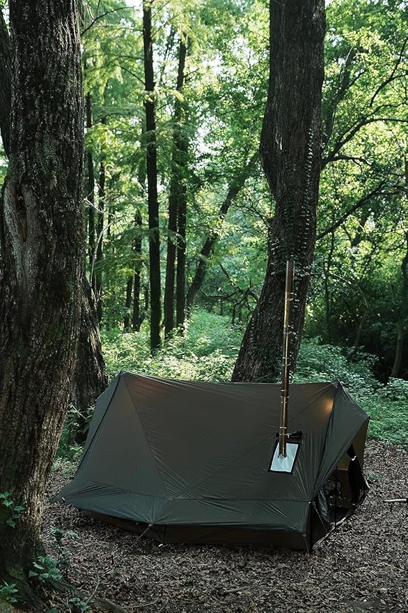 Hot Tent with Stove Jack – 4 Season Waterproof & Windproof Shelter for 1–4 People, Lightweight for Camping, Hiking, Hunting & Fishing