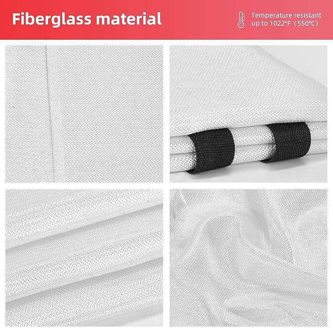 Emergency Fire Blanket for Home and Kitchen (4 Pack) Fire Extinguishers for the House, Deluxe Fire Blankets Emergency for Home Fireproof Blanket Fire Retardant Blankets Fire Spray Emergency Blankets