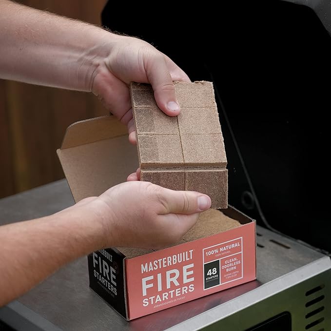 N100SEB Super Economy Box Fire Starter, Tan Brown, 100 Count (Pack of 1) & Masterbuilt Fire Starters, 48 Count