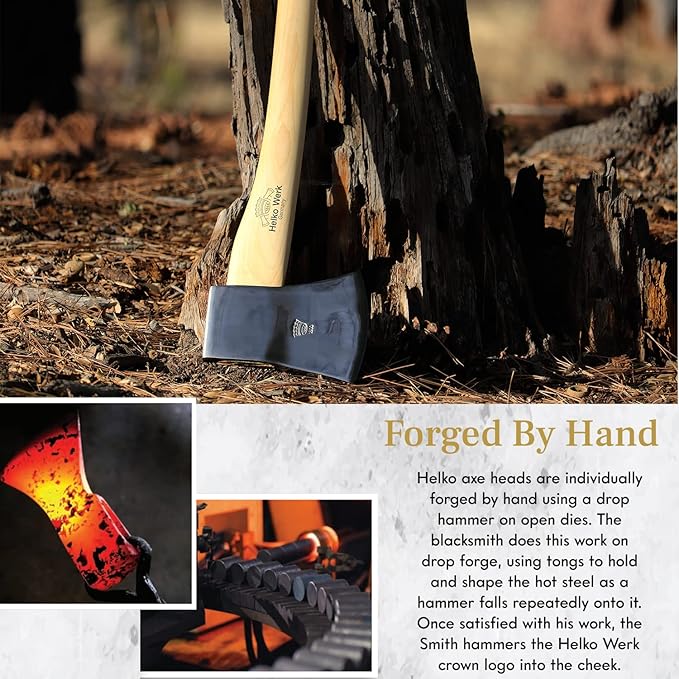 1844 Helko Werk Germany Classic Tasmania Competition Axe - Made in Germany Timber Sporting Axe, Wood Chopping Axe, Racing Axe for Timber Sport - Head 4lbs, Handle 31in (Tasmania) #10498