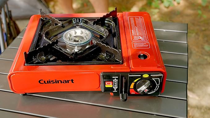 Cuisinart CGG-1050 Portable Butane Camping Stove with Carrying Case - 8,000 BTU Burner - Perfect for Camping and Tailgating 13.4" x 10.9" x 4.35"