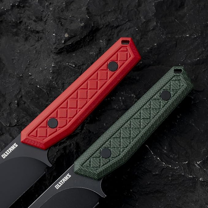G043 Fixed Blade Knife 3.62'' 9cr18mov steel Blade,4.17'' G10 handle Field Utility Knife with Kydex Sheath for Outdoor Camping Hiking