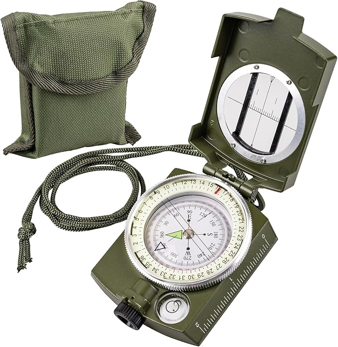 Compasses,Hiking Compass for Survival with ,Compass Survival,Waterproof Durable and Pocket-SizedTactical Survival Compass with Lanyard,Climbing Biking Exploring Geology, Outdoor Activities