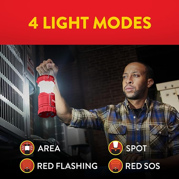 Eveready LED Camping Lantern 360 PRO (3-Pack), Super Bright Tent Lights, Rugged Water Resistant LED Lanterns, 100 Hour Run-time (Batteries Included)