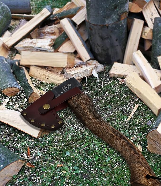 The Artisan - Camping Hatchet - Carving Axe with Sheath -Survival Axe for Wood Splitting and Chopping - Bushcraft Hatchet - Perfect for Outdoor Adventures - Ideal Gift for Men