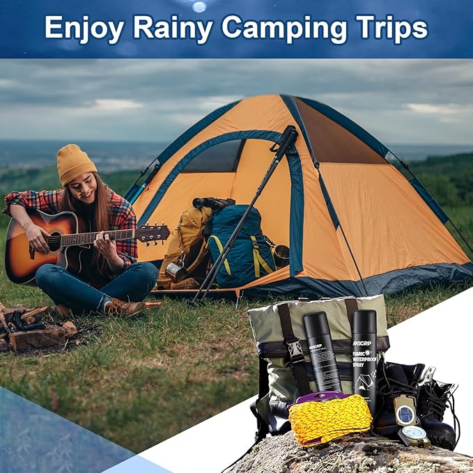2 Pcs Waterproofing Spray for Tents Outdoor, Outdoor Water Shield 10.15 OZ Spray, Ideal Fabric Waterproofing Spray Offering Tent Camp Spray Protection, Camp Water Repellent