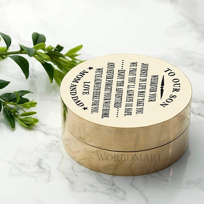 Personalized Compass, Gift for Son, to Our Son, Mom to Son, Dad to Son, Boyfriend, for Customized Compass