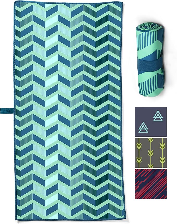 Acteon Large Microfiber Beach Towel, 64" x 30" Quick Dry Odor-Free Technology, Men & Women Fast Drying Absorbent Swim Towels for Swimmers, Sand, Pool, Travel, Hiking, Gym, Camping, Bath