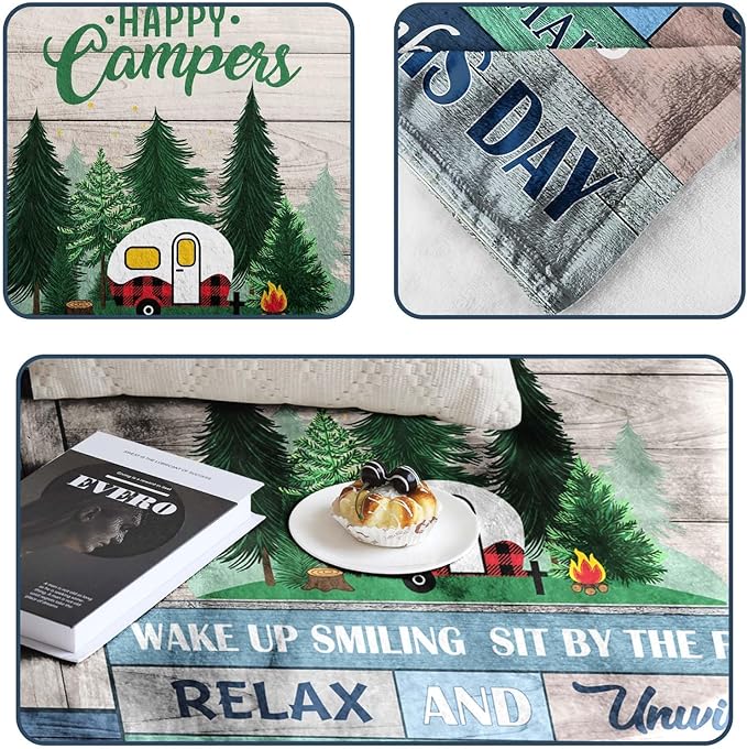Camping Blanket, Camping Gifts, Best Gifts for Rv Owners, Camping Gifts for Women,Men, Kids, Rv Gifts, Gifts for Camping Lovers,Camping Essentials, Camping Accessories, Camping Throw Blanket 60inx50in