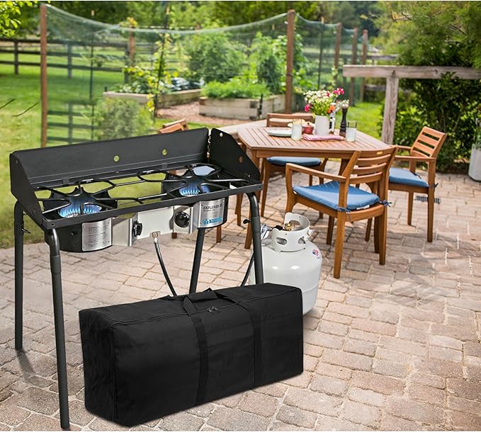 Stanbroil Carry Bag for Camp Chef Explorer 2-burner Camp Stove and Other Camping Stove, 35" x 17", Black