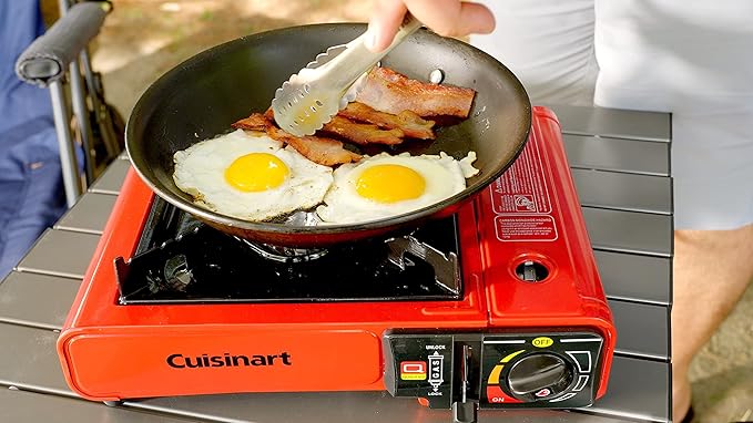 Cuisinart CGG-1050 Portable Butane Camping Stove with Carrying Case - 8,000 BTU Burner - Perfect for Camping and Tailgating 13.4" x 10.9" x 4.35"