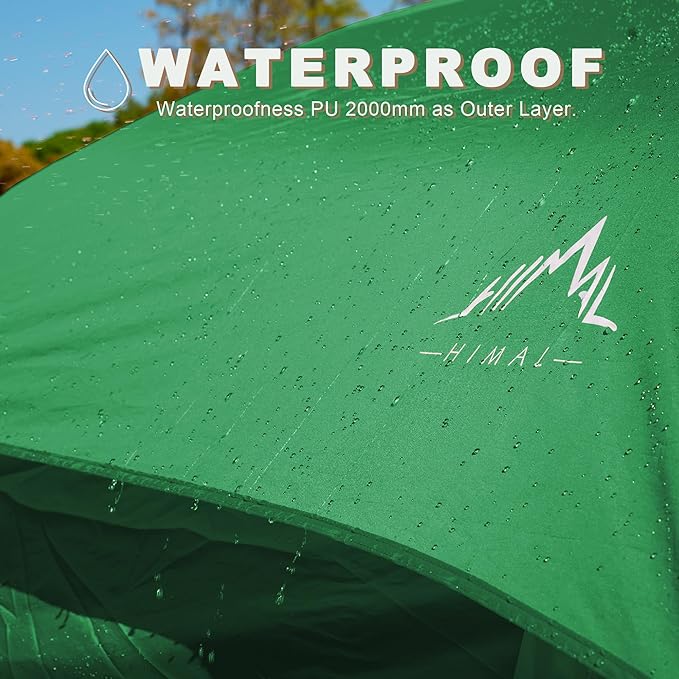 10 Person Family Tents for Camping Waterproof, Music Festival, Parties,2 Room Big Tent with 4 Large Mesh Windows, Double Layer, Easy Setup, Weather Resistant,18ft X 9ft X6.8ft