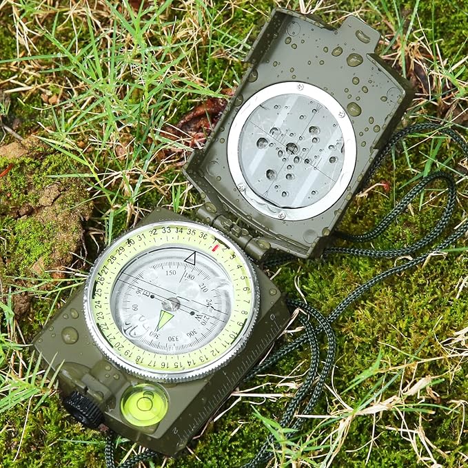 Sportneer Compass Hiking Survival Military Grade Waterproof Boy Scout Compass for Kids Gift Backpacking Camping Hiking Navigation