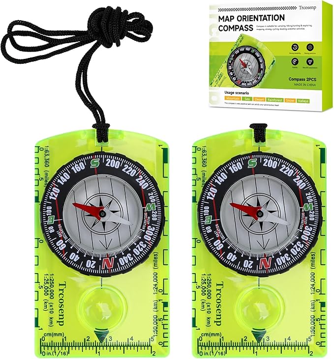 Orienteering Compass, Hiking Survival Compas, Compasses Kids for Magnetic Camping Backpacking, Compas Small Mini Stuff