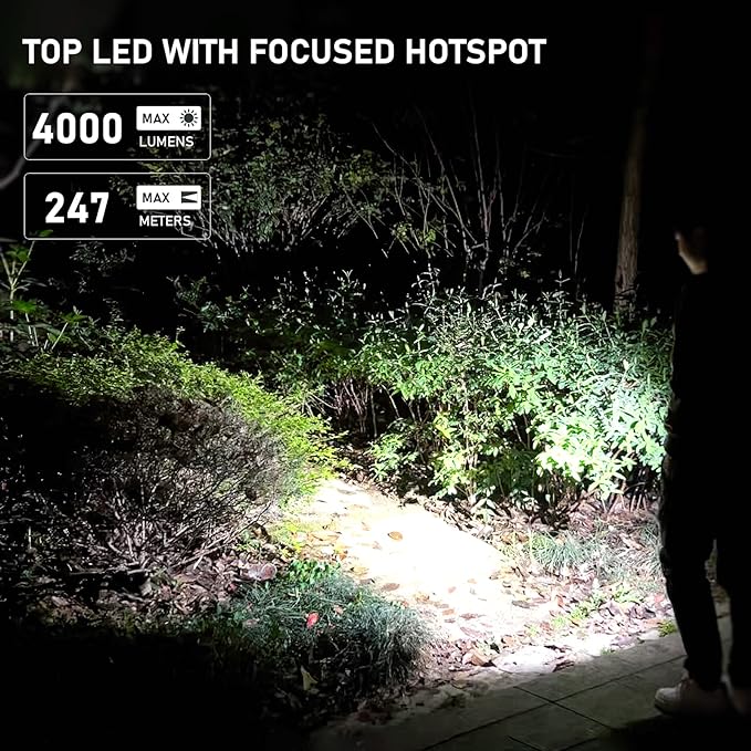 Rechargeable Flashlights High Lumens, Sofirn IF23 4000lm Super Bright Flashlight, EDC Flashlight, Led Flashlight, Emergency Flashlights for Home, RGB Magnetic Flashlight