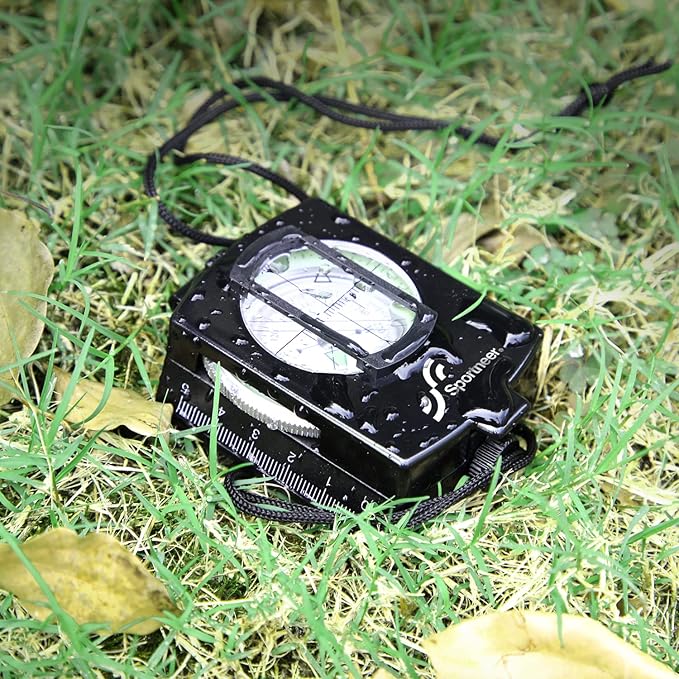 Sportneer Compass Hiking Survival Military Grade Waterproof Boy Scout Compass for Kids Gift Backpacking Camping Hiking Navigation