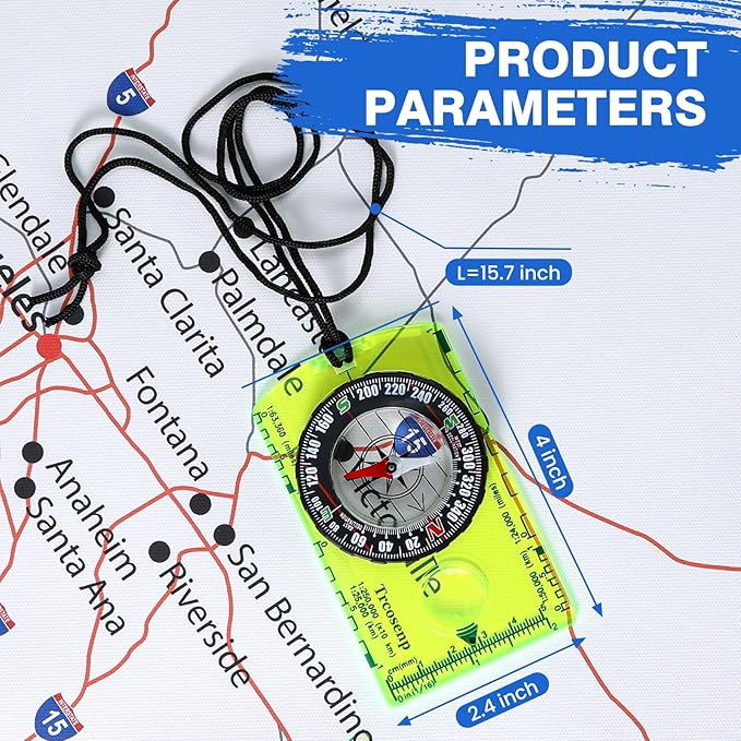 Orienteering Compass, Hiking Survival Compas, Compasses Kids for Magnetic Camping Backpacking, Compas Small Mini Stuff