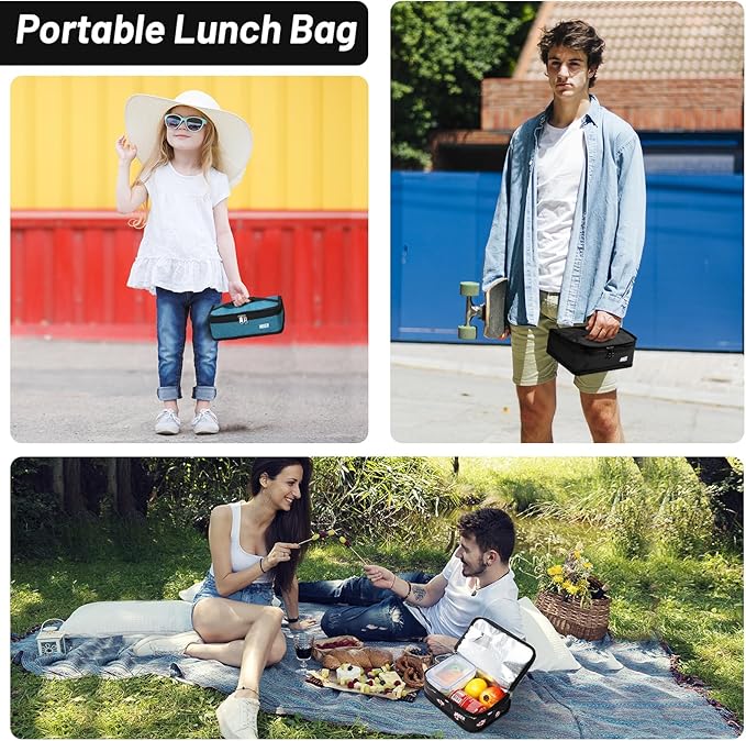 MIER Portable Thermal Insulated Cooler Bag Mini Lunch Bag for Kids, Ocean Depths