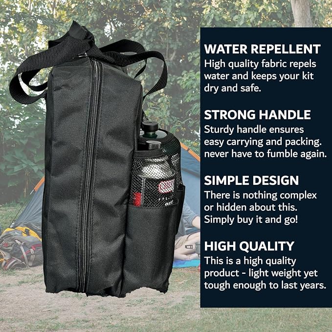 Carry Bag for Camp Stove & Butane Fuel, Travel Camping Bag for Butane Fuel Canister, Portable Butane Camping Stoves, Dual Fuel Stove, Outdoor Camping Essentials for Travel, Picnic by Chef Master 90080