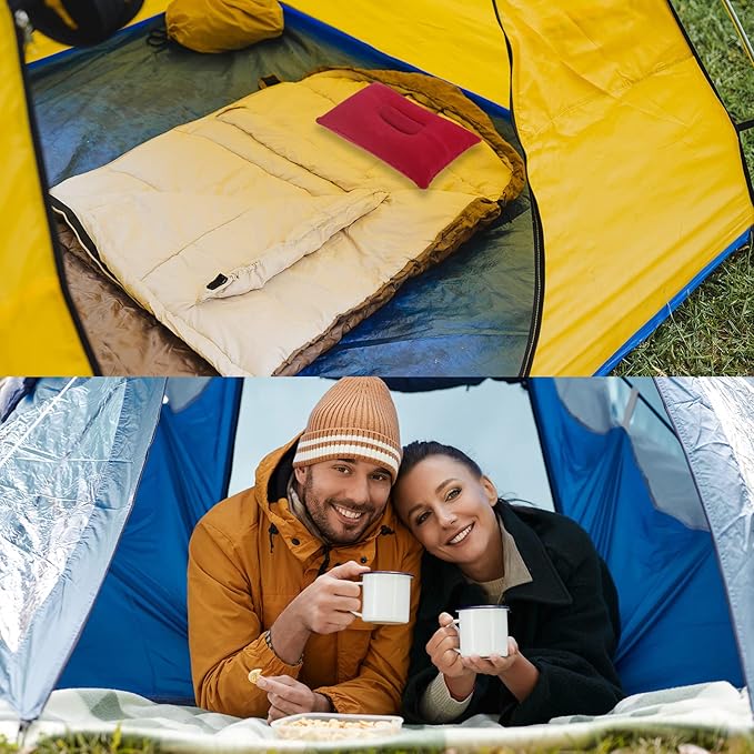 PATIKIL Inflatable Pillow, 3 Pack Ultralight Camping Travel Pillow Desk Rest Neck Support for Hiking Backpacking Office, Wine Red